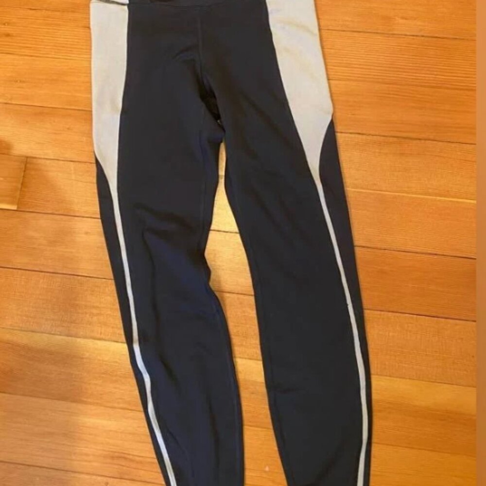 Avia Leggings Stretch Tan & Black Athletic Pants Size M (8-10) soft!